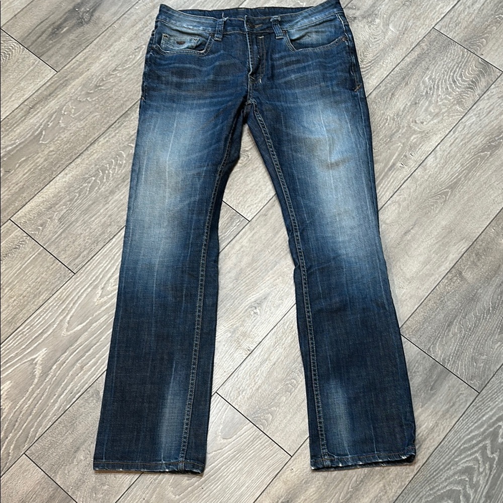 Buffalo David Bitton Men's Straight Jeans in Blue Fade